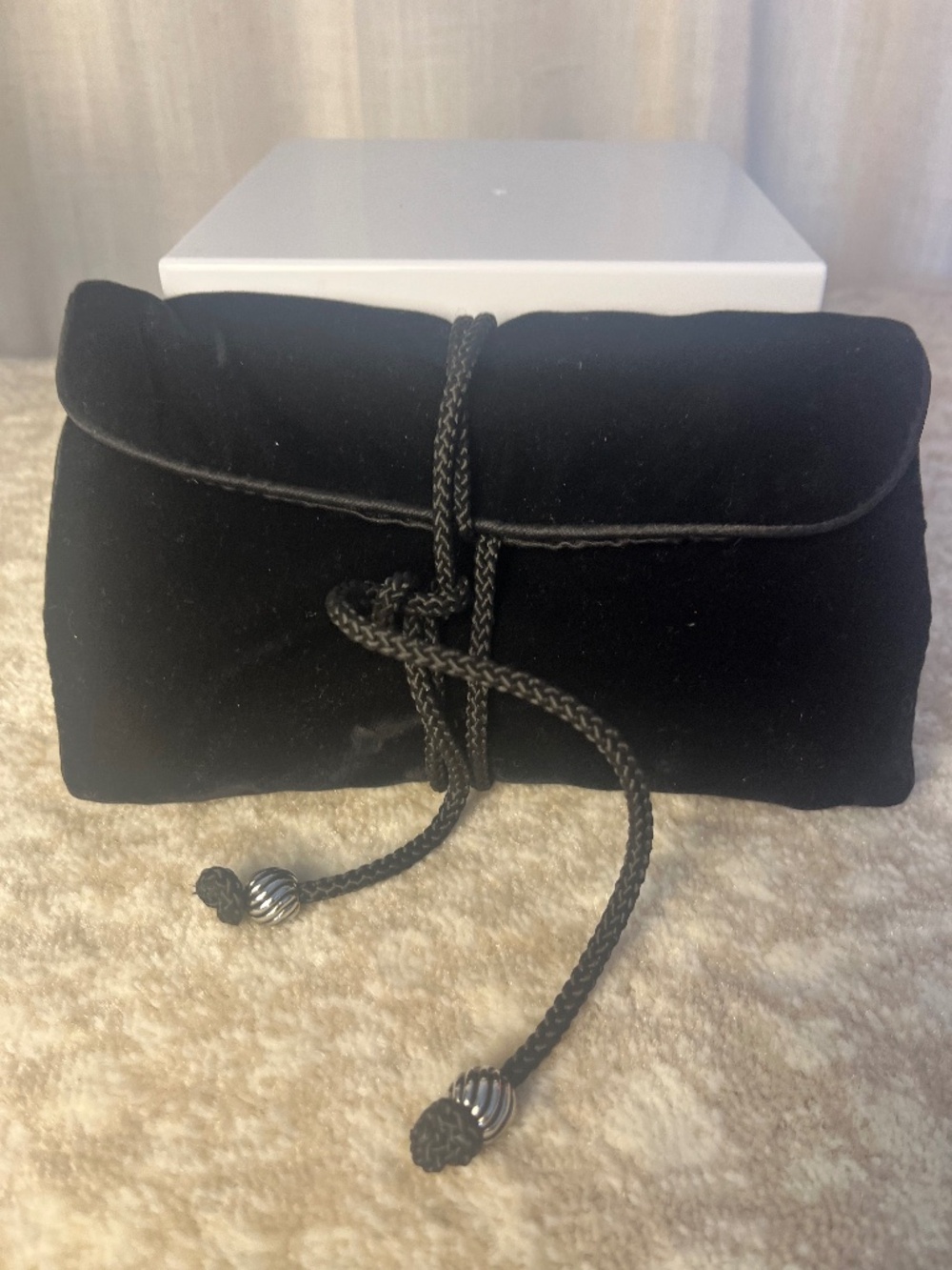 DAVID YURMAN BLACK VELVET JEWELRY POUCH ROLL TRAVEL